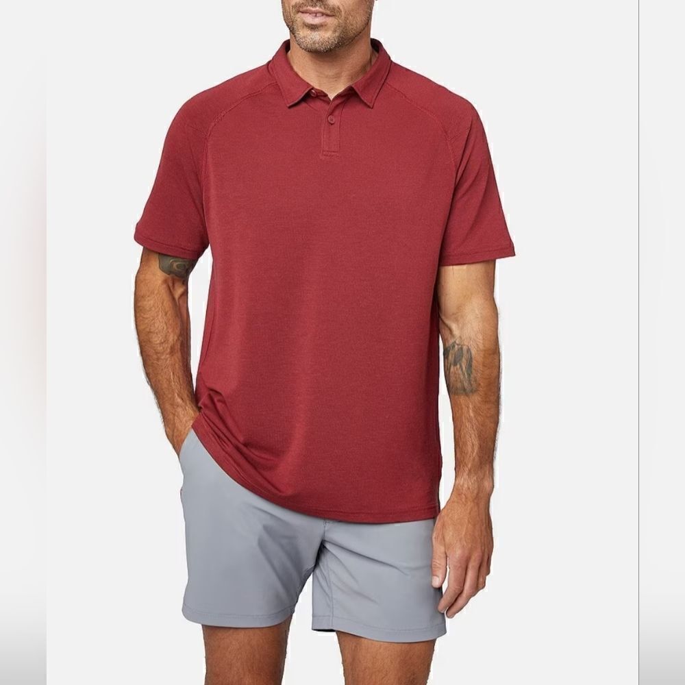 Rhone Men's Size XXL Tomato Red Delta Pique Polo Shirt